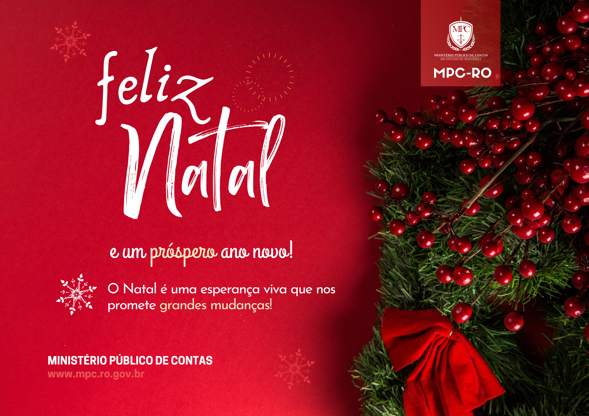 Feliz Natal e um Próspero Ano Novo. — Camara Municipal de Pradópolis